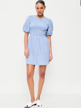 Old Navy Blue and White Striped Dress